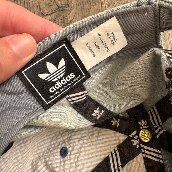 Adidas Denim Trefoil Dad Hat- One Size - Picture 3 of 4